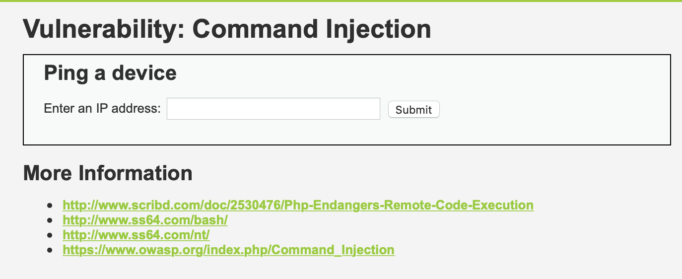 2 Dvwa Command Injection All Curren S Notes